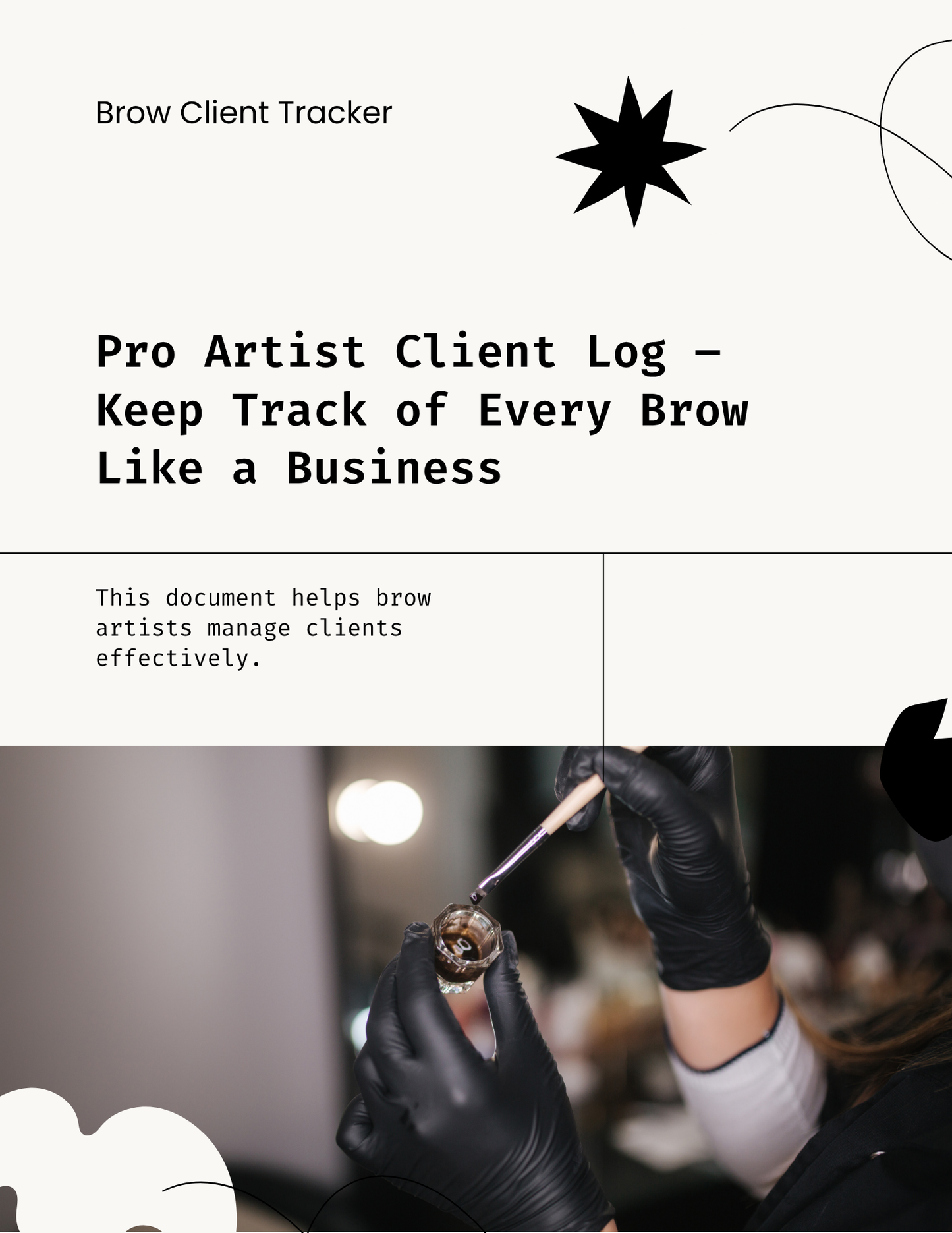 Free Brow Client Tracker – Editable Canva Template