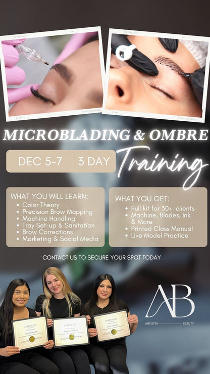 3 Day Microblading & Ombre Powder Brow Class